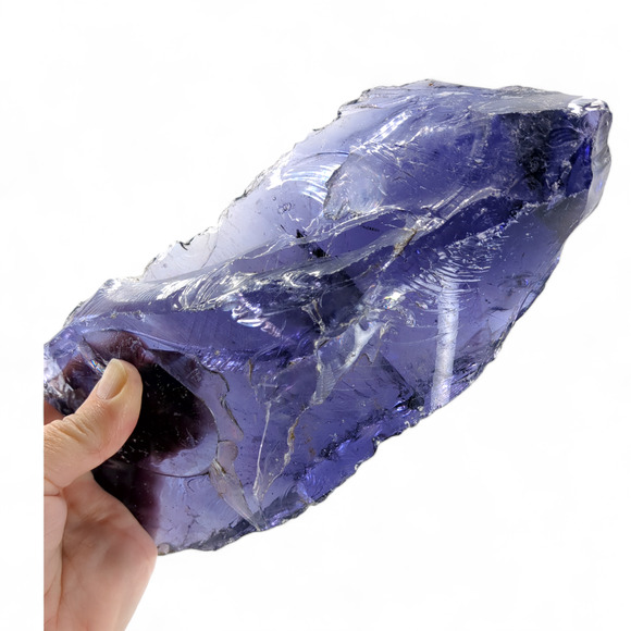 Purple Art Glass Cullet Translucent Natural Sculpture Glowing Manganese #4GX24 - Picture 1 of 8